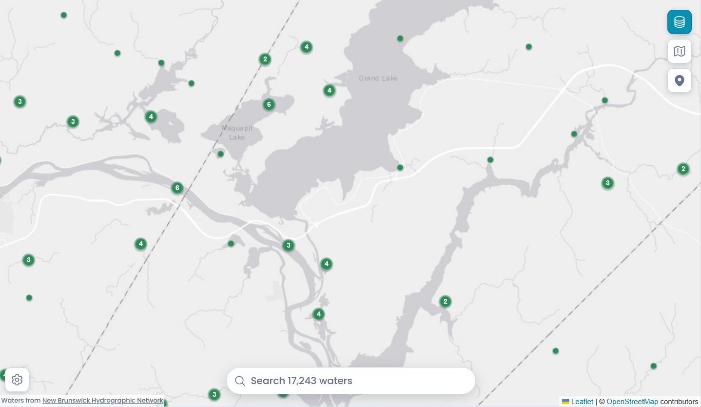 Preview of the New Brunswick waters map